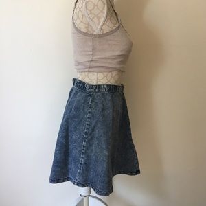 Denim skater skirt